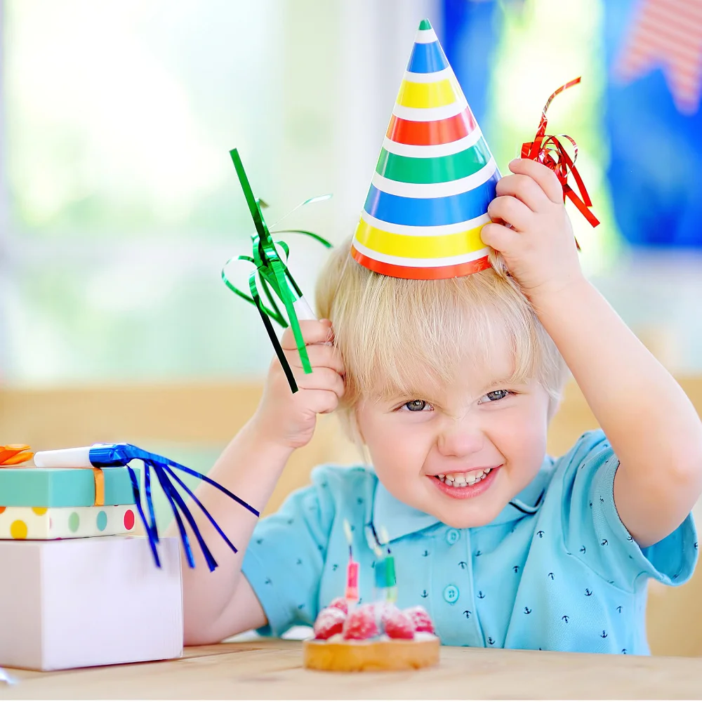 

24PCS Party Blowers Glitter Fringed Metallic Whistles Blowouts for Birthday New Year Party (Mixed Color)