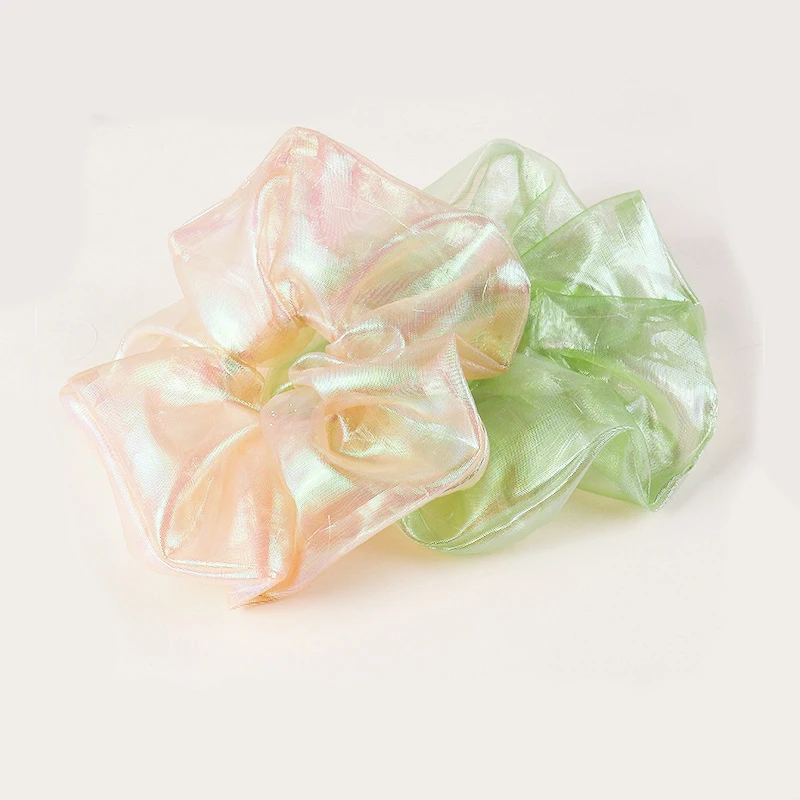 1 шт. блестящая резинка для волос из органзы эластичная блестящий конский хвост