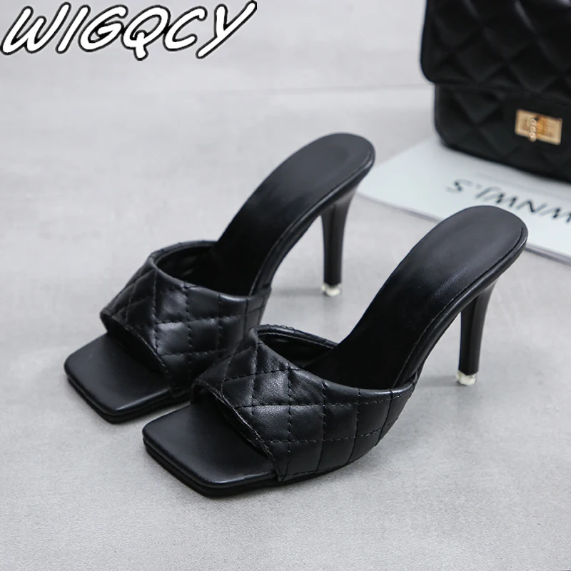 Женские босоножки на тонком каблуке Большие размеры 35-44 Летняя обувь брендовые