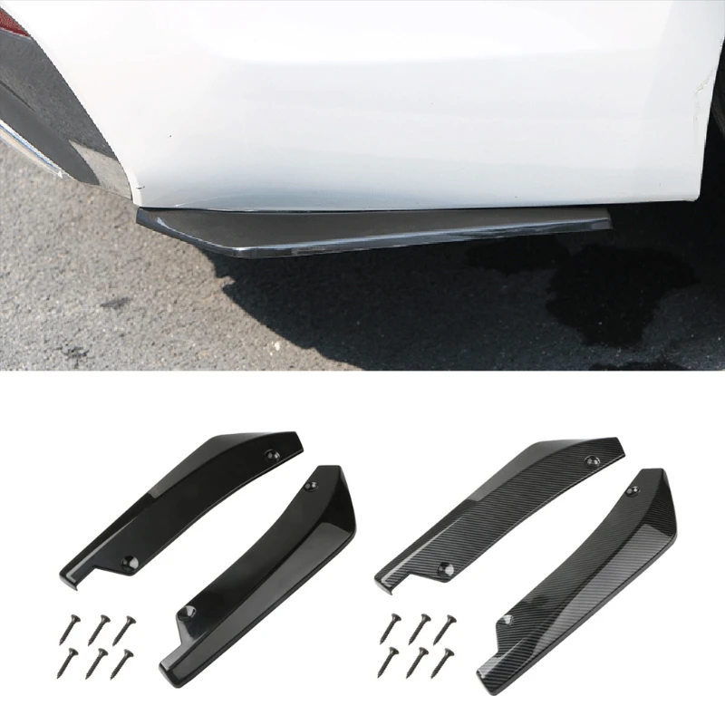 

28TB 2Pcs Universal Car Rear Bumper Lip Spoiler Diffuser Splitter Scratch Protector