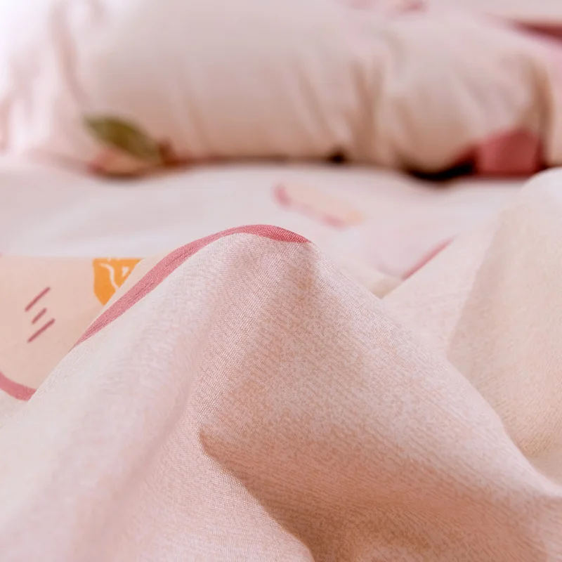 Комплект постельного белья с фруктовой грушей двойной пододеяльник покрывало