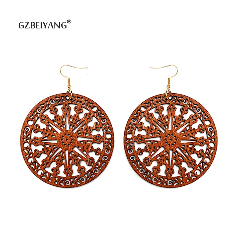 2019 женские модные ювелирные изделия натуральные большие круглые полые