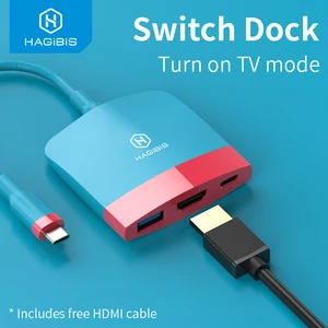 Портативная док-станция для Nintendo Switch TV adapter, аксессуары для док-станции, зарядная док-станция для NS Switch Host