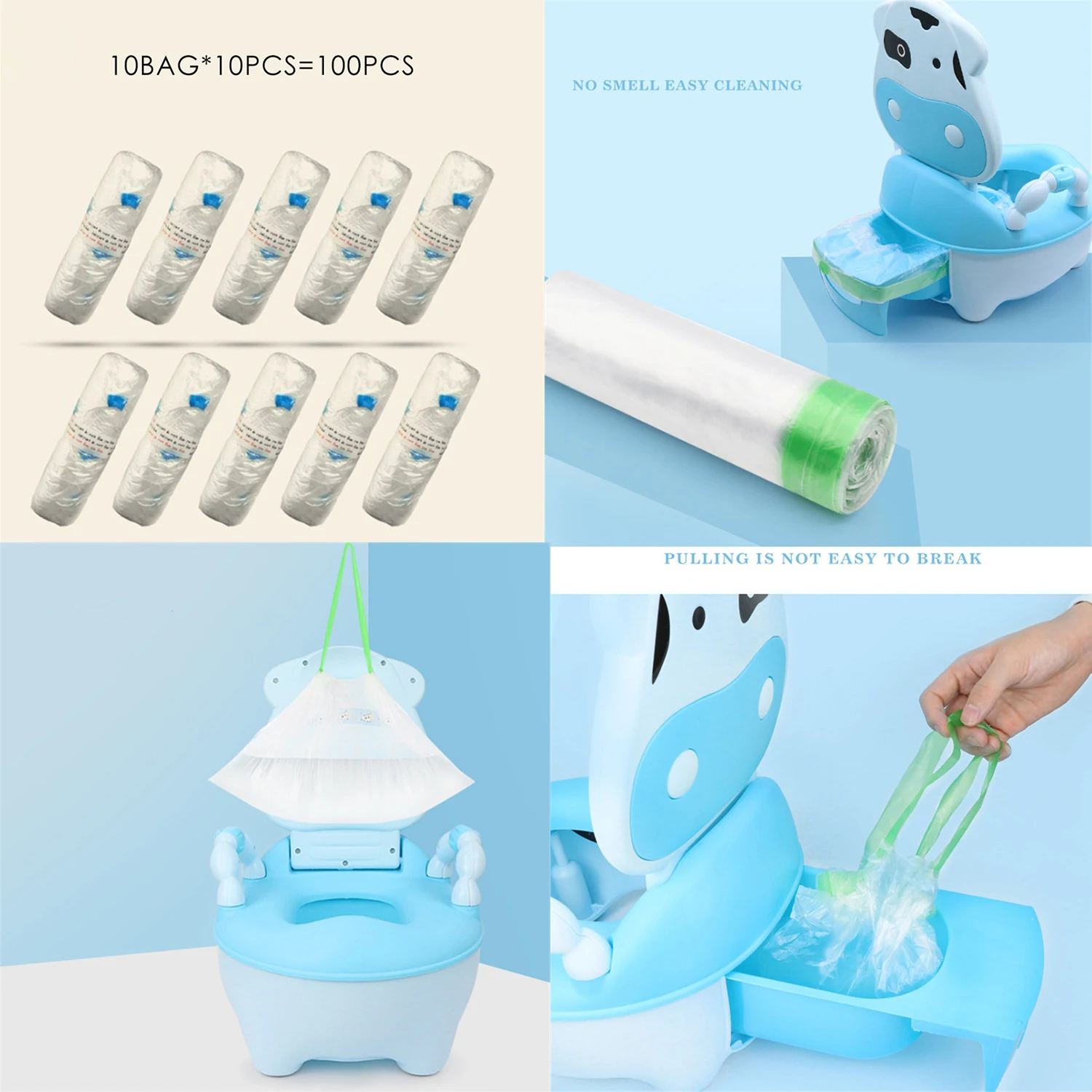 

Baby Toilet Children's Pot Travel Potty Universal Garbage Bag