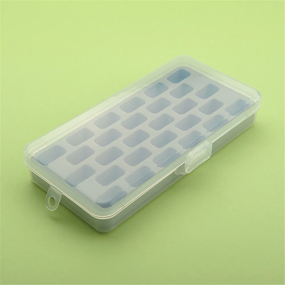 28 Spools Transparent Box Storage Organizer Sewing Bobbins Case Holder DIY Supplies | Дом и сад