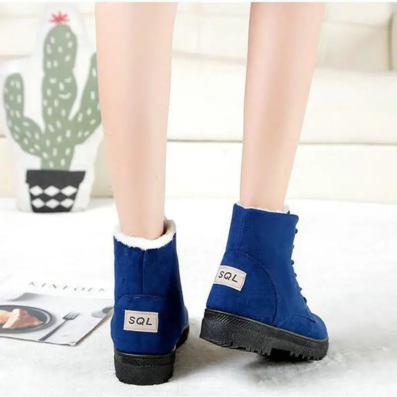 Женские ботинки большие размеры 44 зимние женские зимняя обувь Ботинки на каблуке