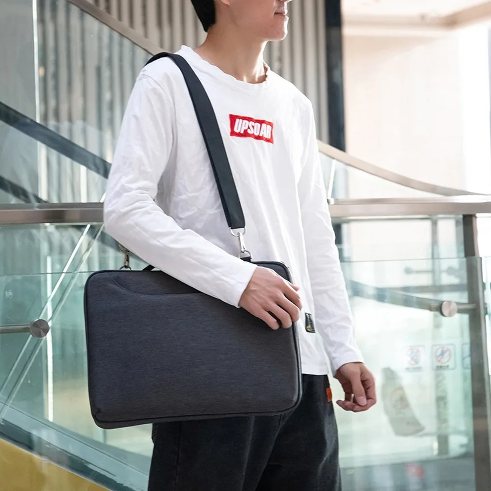 

Новая деловая Повседневная сумка для ноутбука, модная простая сумка через плечо, портфель для мужчин
