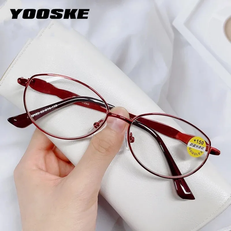 Овальные женские оптические очки для чтения YOOSKE с защитой от сисветильник работы