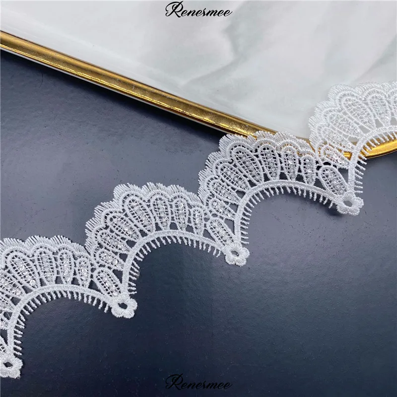 20 ярдов кружевные ресницы с блестками и волнистыми краями | Дом сад