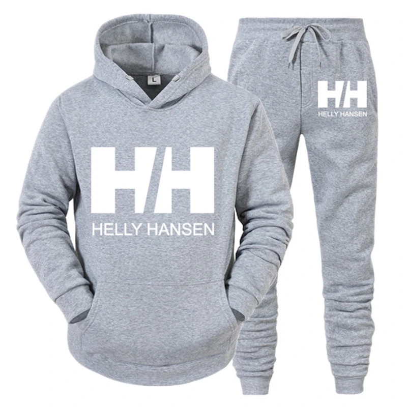 

2021 New Men's H Casual Hooded Jacket Fashion Men's Suit Sportswear Hoodie + Pants Suit Men's Jacket Men's Long Sweatshirt