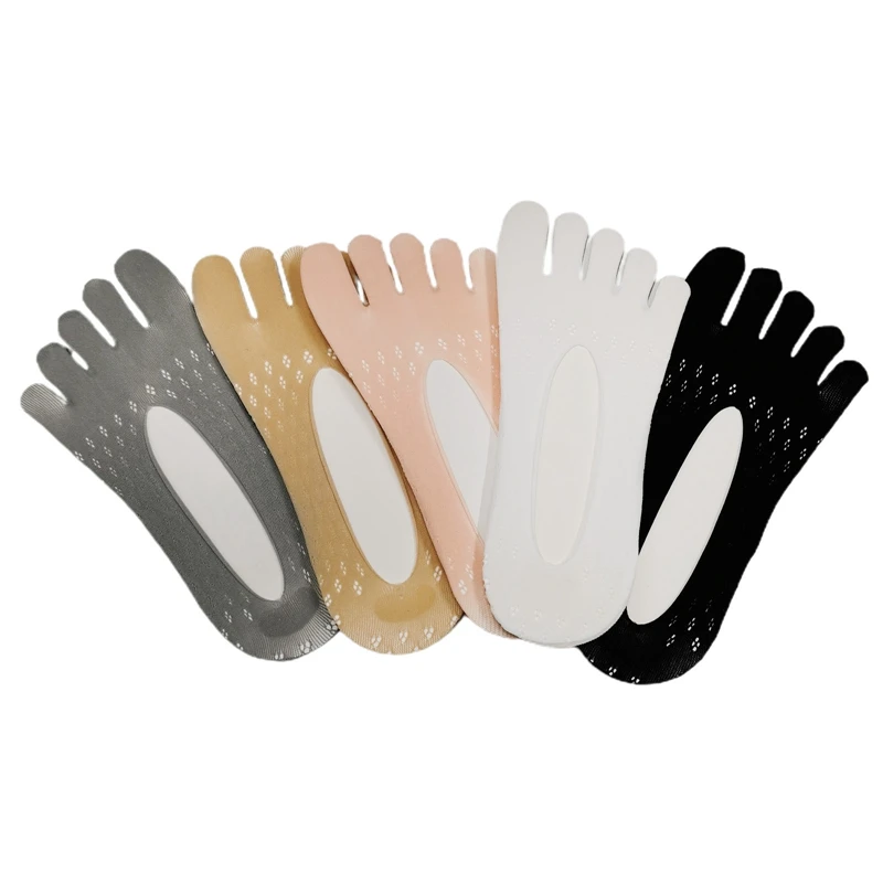 

Fashion Summer Thin Toe Sock Slippers Women Lady invisible Silicone Anti-skid Five Finger Socks