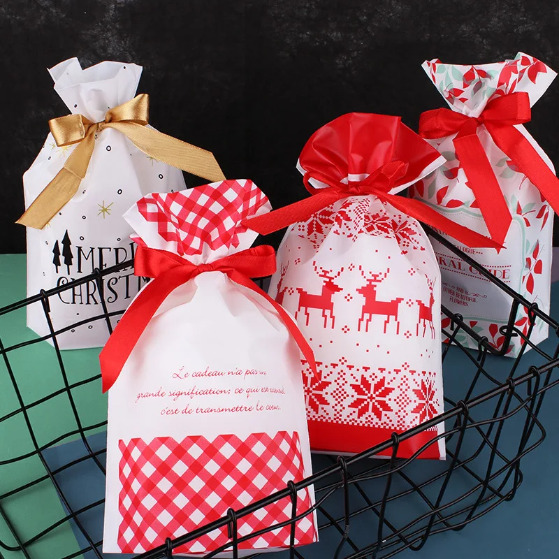 15 видов стилей Рождество Рождественский Подарки подарочные пакеты мешок Санта