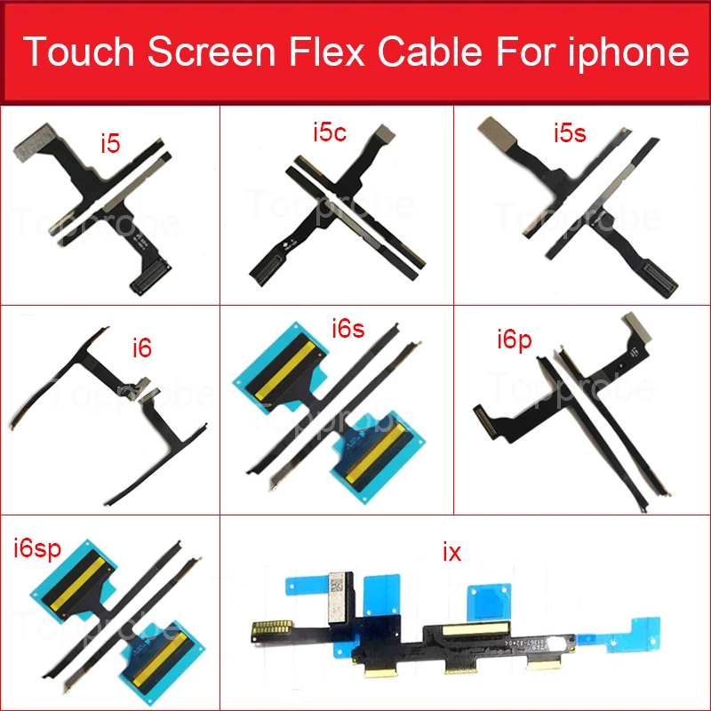Гибкий кабель для сенсорного экрана iPhone X 5 5c Φ 6 6s Plus гибкий лента запасные части