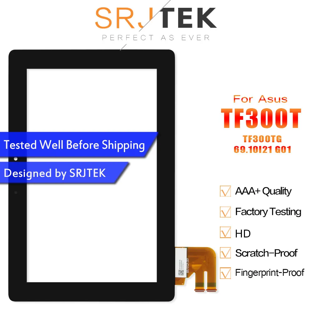 Для Asus EeePad Transformer TF300 TF300T TF300TG (версия 69.10i21g01) сенсорный экран дигитайзер Запасная