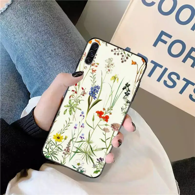 

Art retro Dried flowers pattern Phone Case For Samsung galaxy A S note 10 7 8 9 20 30 31 40 50 51 70 71 21 s ultra plus