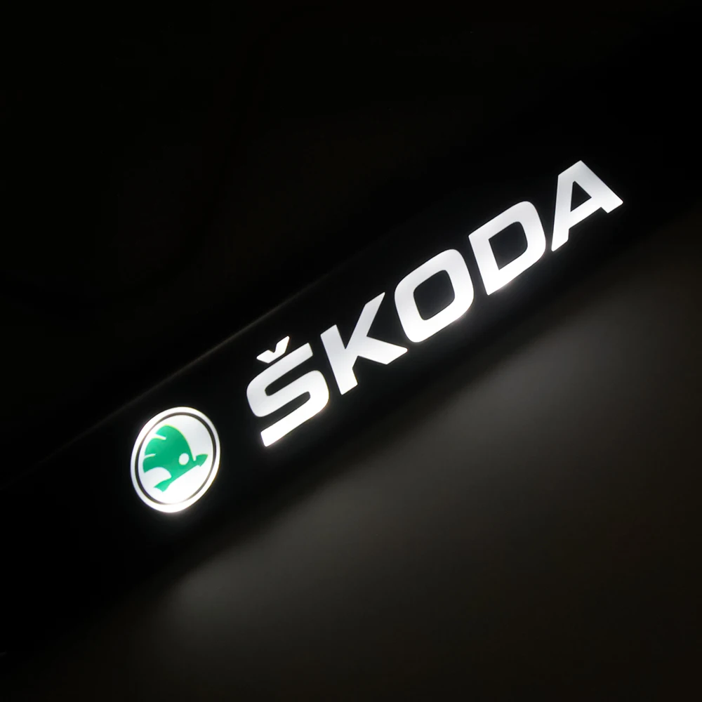 

Car Sticker Front Hood Grille Emblem LED Decorative Light For Skoda Octavia A7 RS Fabia Superb Styling Acessories Auto Exterior