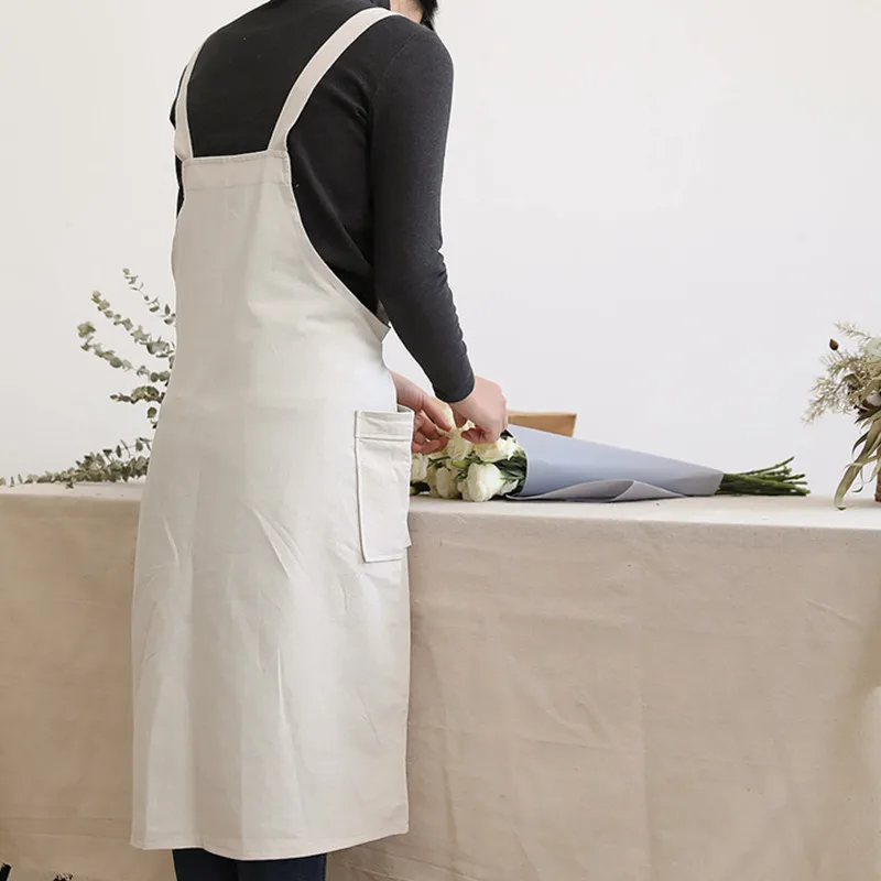 Фартук из хлопка и льна для флористов художников рукоделия цветочный магазин