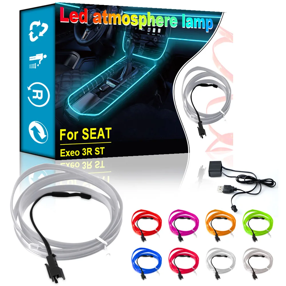 

Car USB Atmosphere Lights Lamp Car Interior Accessories for SEAT 3R Leon MK3 Ibiza 5F 6L 6J Altea EXEO Toledo 3 Cordoba Alhambra
