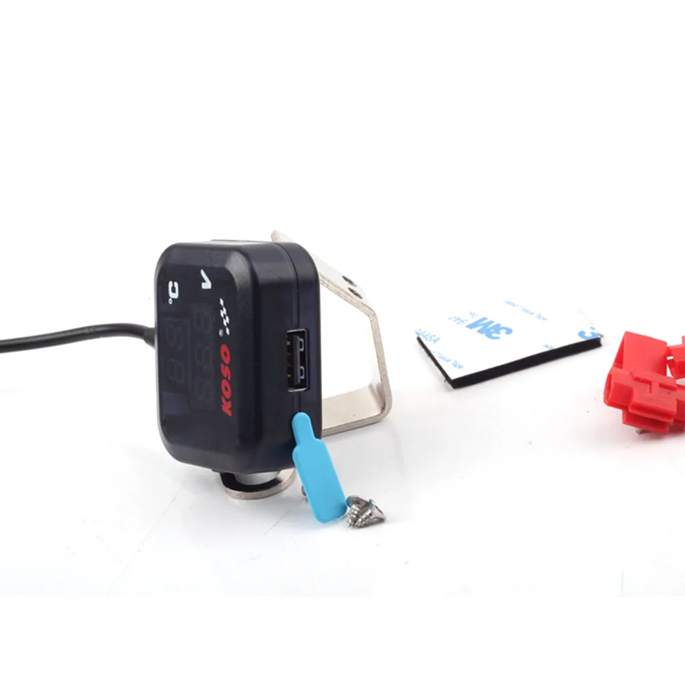 1 шт. Универсальный KOSO Мотоцикл вольтметр Отображение температуры напряжение