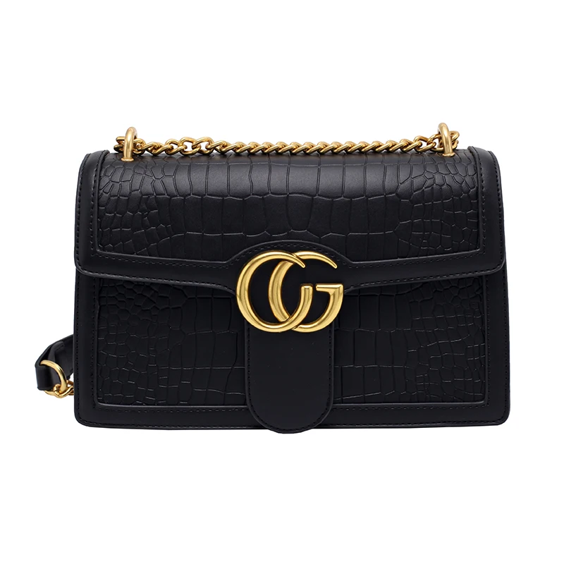 

2021 new female bag fashion casual shoulder bag wild diagonal bag temperament luxury small square bag chain bag