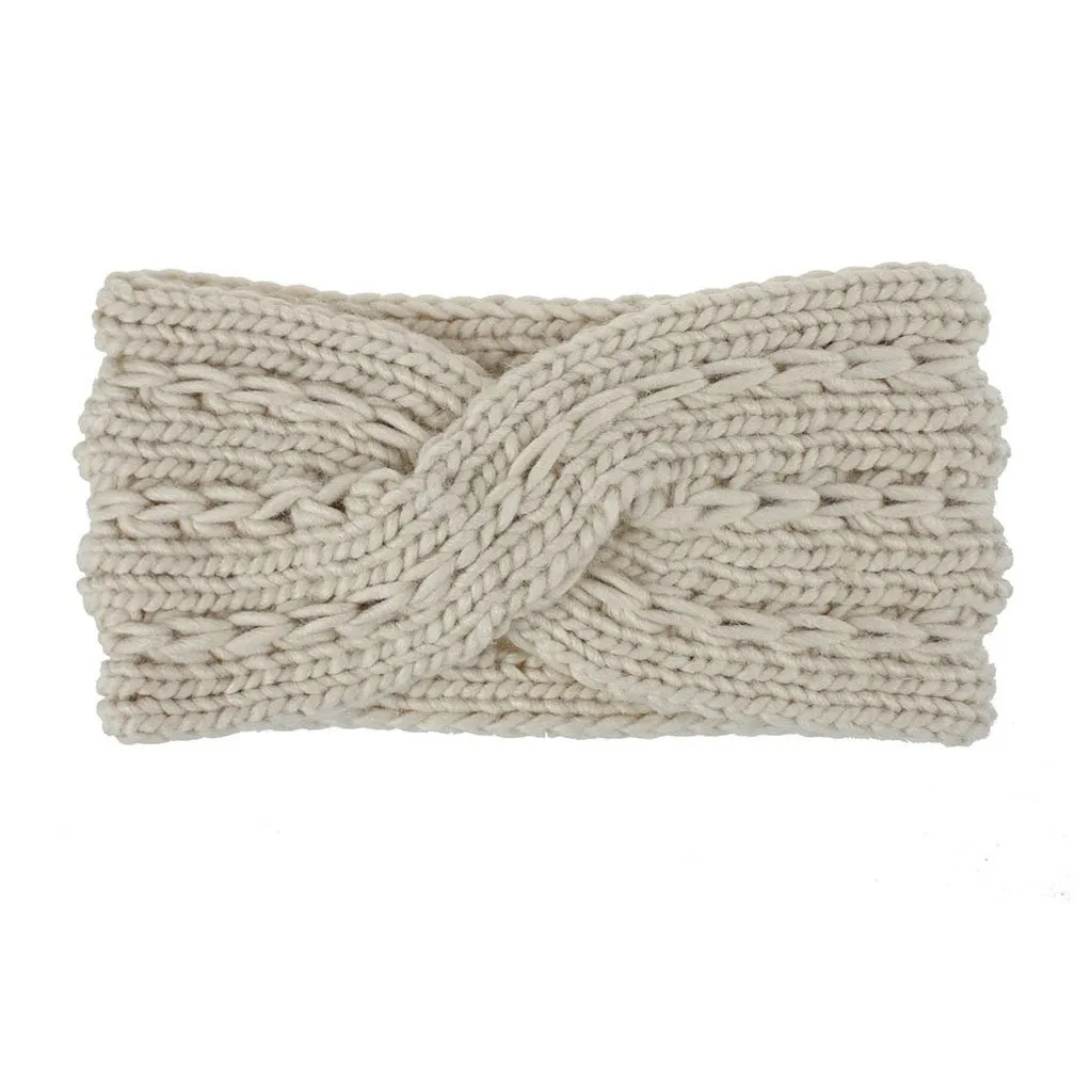 Fashion Women Girls Headbands Winter Cross Braided Headband Ear Warmer Head Wraps Hair Accessories For Women accesorios mujer