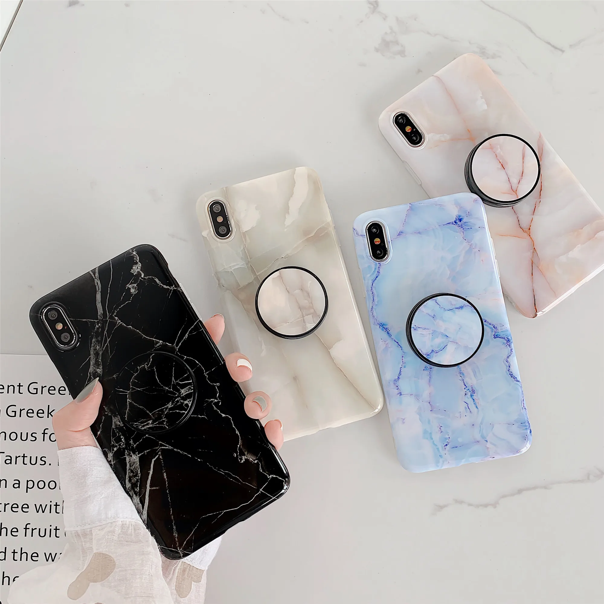 Глянцевые мраморные чехлы для телефонов Huawei Mate20 P20 P30 Pro Lite силиконовый чехол