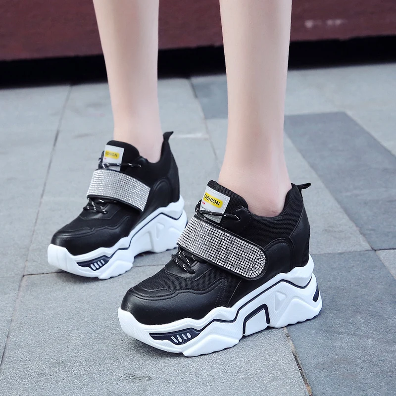 Bjakin Hot Sell Sneakers Women Stylish Thick Sole Running Shoes Height Increasing Chunky Sport Green Girl Chaussures Femme | Спорт и