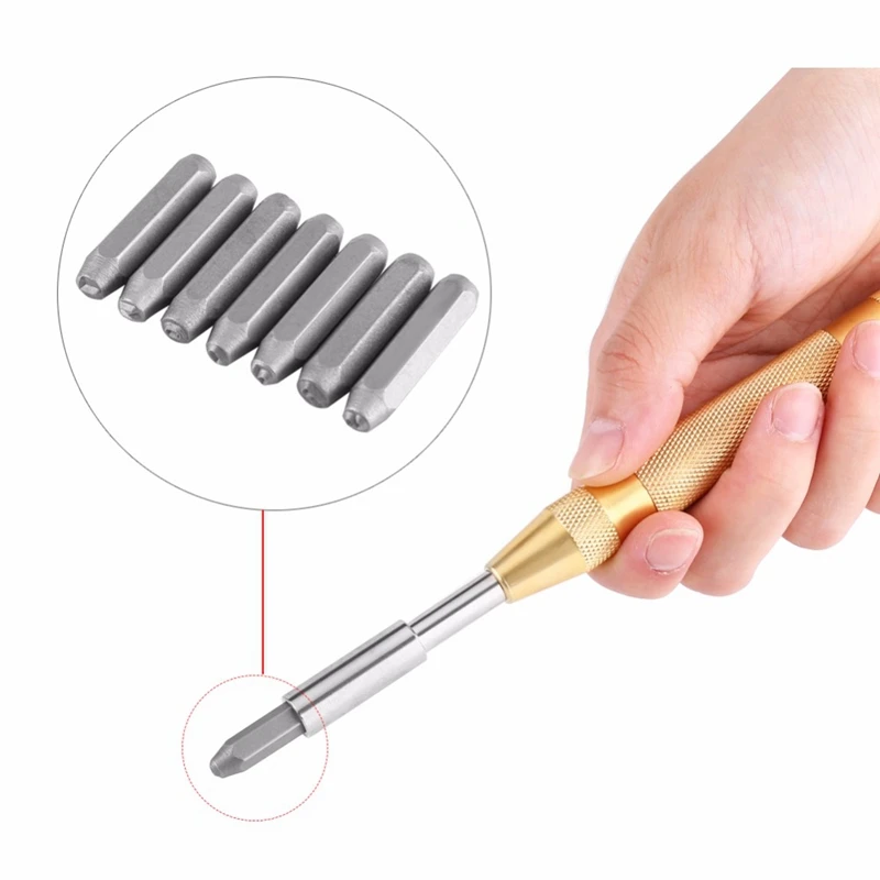 

38Pc/Set Automatic Letter Number Stamping Metal Punch Stamp Tools Kit For Plastics Leather Mark