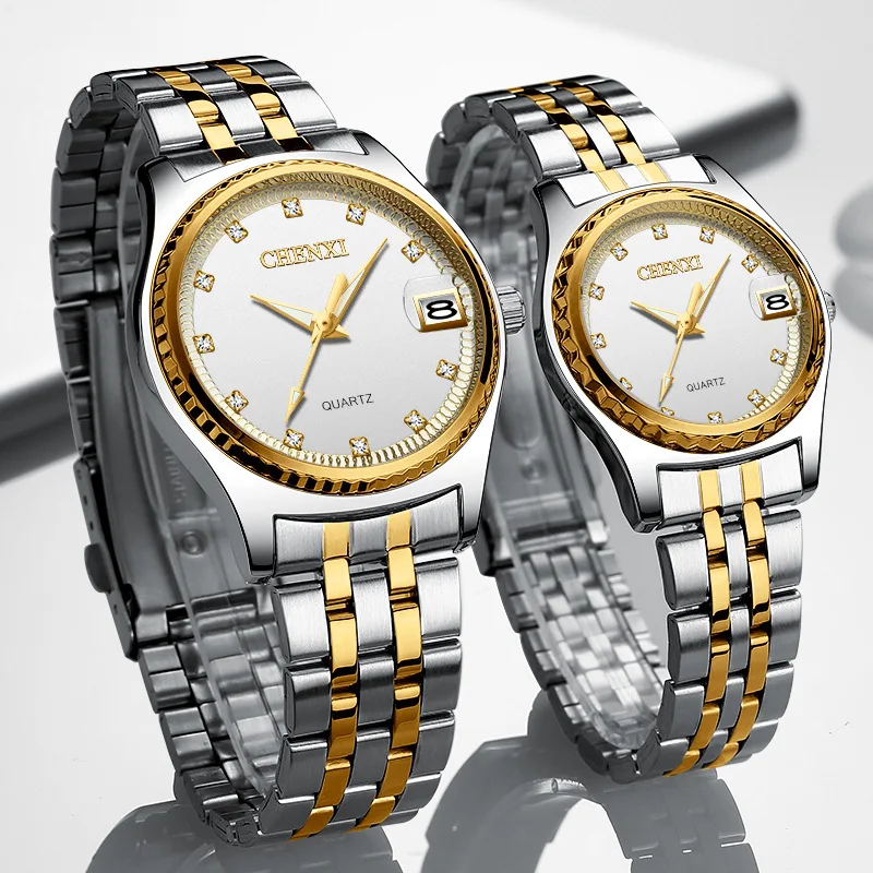 

Cross-Border Supply Calendar Watch Quartz Watch 8204 Wholesale Couple Watches Business Men's Watch Women