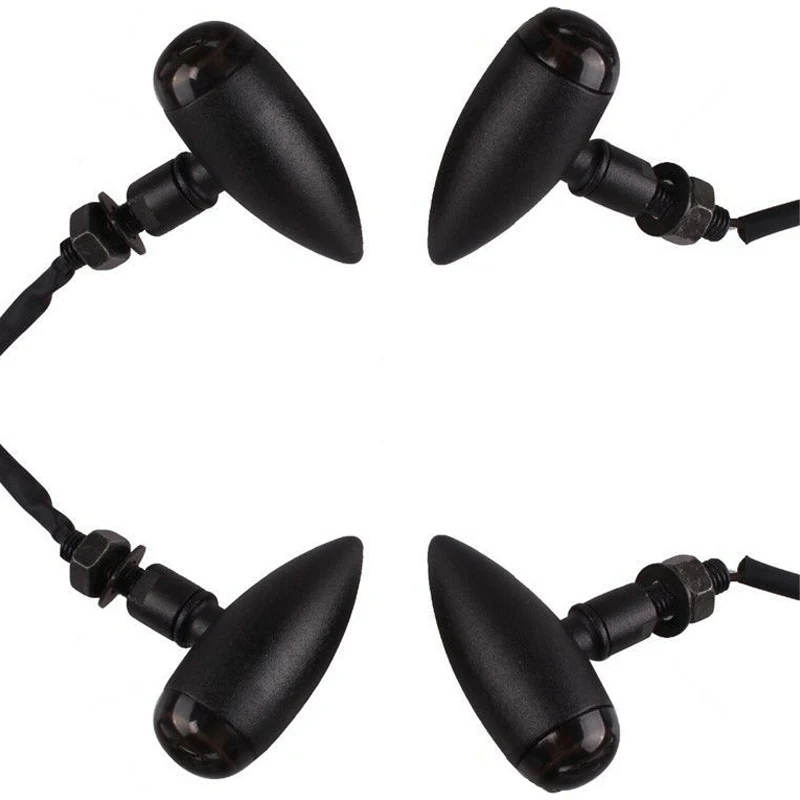 

Motorcycle Motor Signal Light Bullet Turn Signals Indicators Blinker Lights Lamp Cruiser Chopper Cafe Racer For Honda Kawasaki