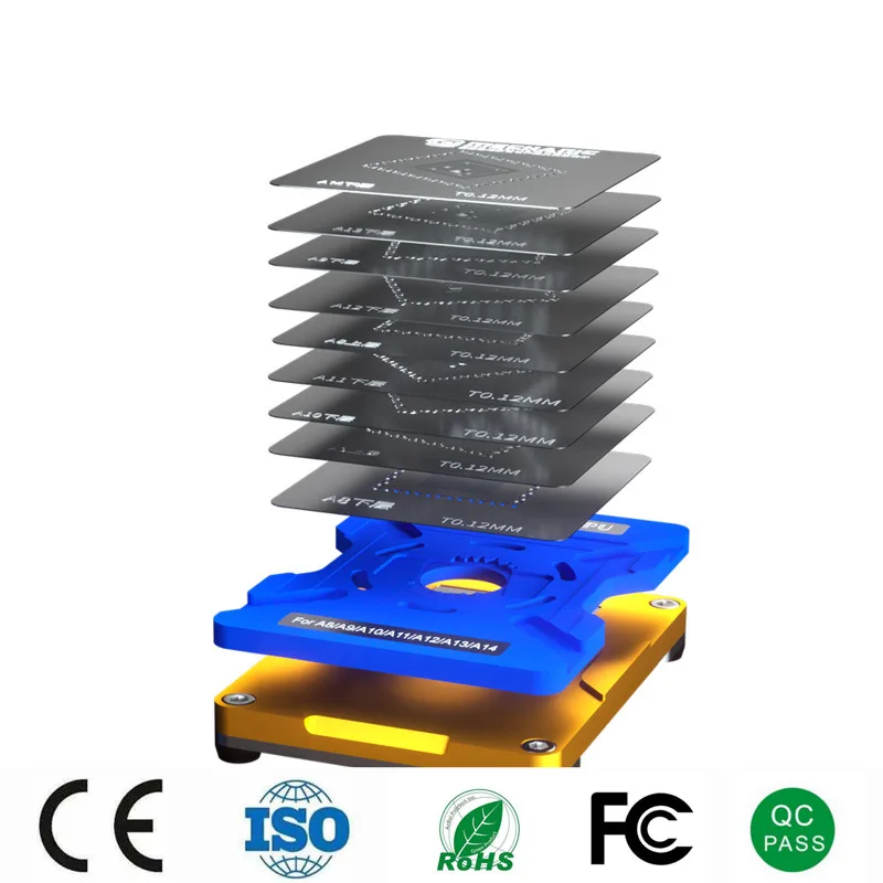 

MECHANIC 7in1 ICPU CPU Positioning Tin Planting Platform For Iphone A8 A9 A10 A11 A12 A13 A14 Tin Steel Mesh Positioning Fixture