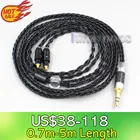 LN006599 2,5 мм 4,4 мм XLR Сделано в Китае 3,5 мм 8 Core с серебряным покрытием черный кабель для наушников для Shure SRH1540 SRH1840 SRH1440