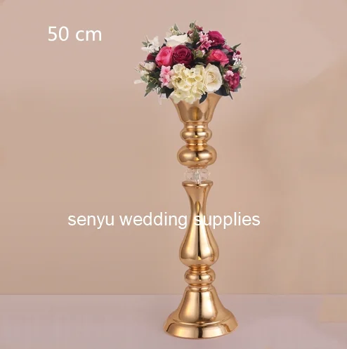 Новый дизайн Золотая настольная металлическая ваза для цветов стола центральный