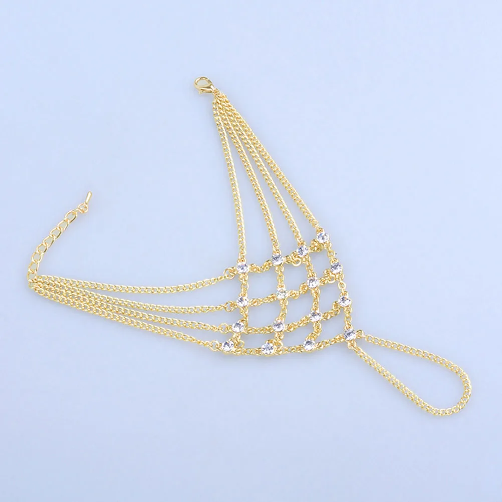 1 шт Золотая ручная цепь Прочный Повседневный Элегантный Шикарный сплав горный