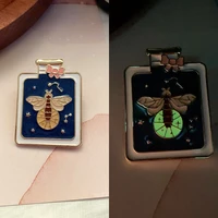 hoseng firefly fluorescent art retro exquisite brooch women man children gift jewelry enamel pin hs_767
