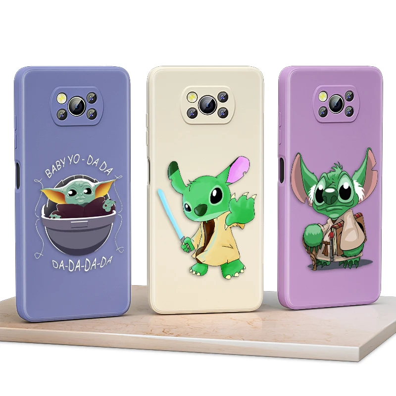 

aby Yoda Star Wars For Xiaomi POCO F3 11T Mix4 10S X2 10 M2 M3 Lite F3 Pro 5G Liquid Silicone Soft Cover Phone Case