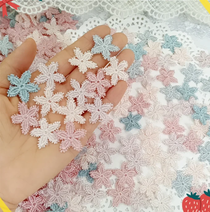 100 шт. Цветочная вышитая кружевная отделка | Дом и сад