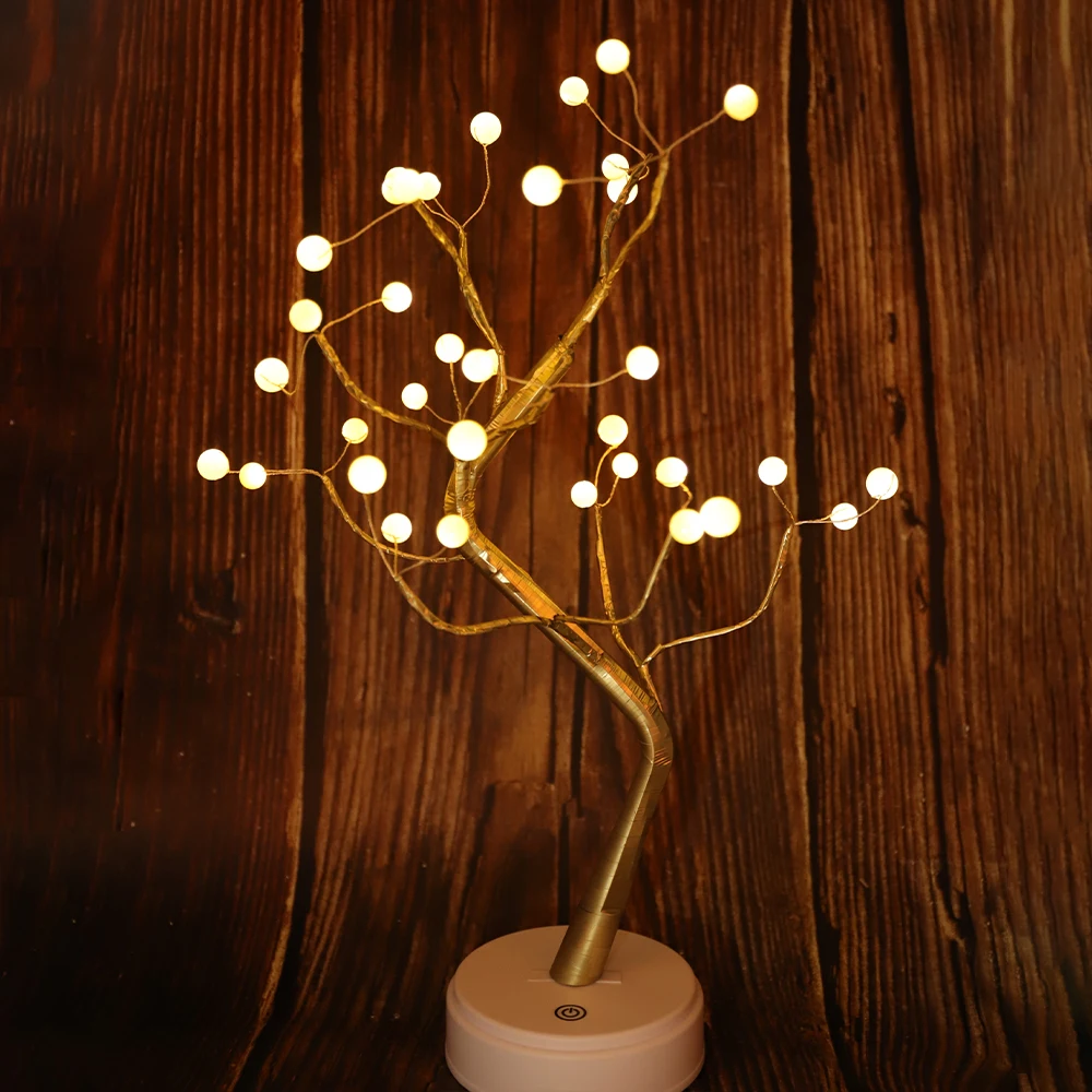 

LED Night Lamp For Home Bedroom Christmas Indoor Decor Children'S Gift Tree Lamps USB And Battery Powered Luminary Night Light