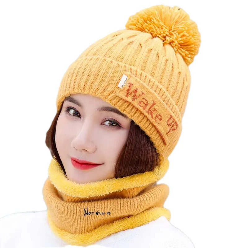 Брендовые зимние вязаные шапки Женская Толстая теплая шапка куполообразная