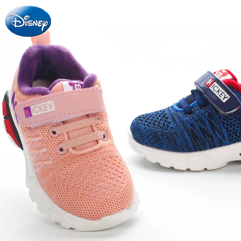 Дисней детская хлопковая обувь осень зима Микки Минни спортивная 2019 новая теплая