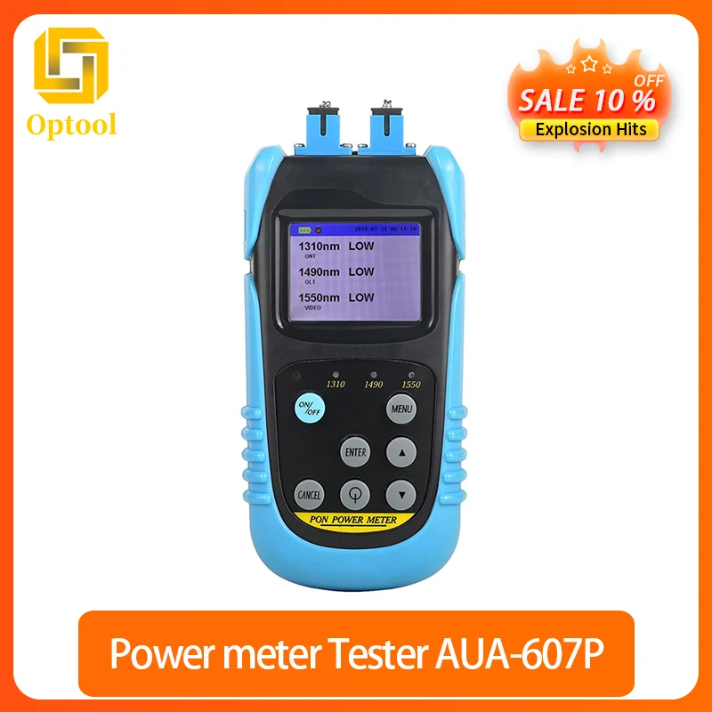 

AUA-670P Handheld Fiber Optical PON Power Meter FTTX/ONU/ONT/OLT 1310/1490/1550nm Wavelength For sc/fc/st connector Freeshipping