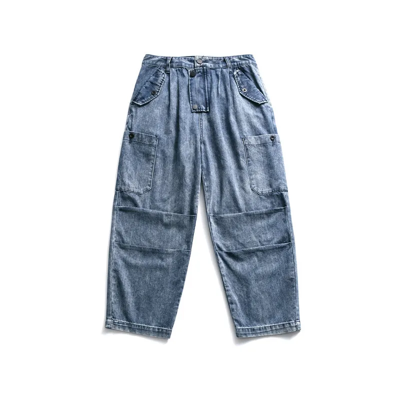 EWQ/Мужская Уличная одежда осень 2020 новые джинсовые брюки синие джинсы с карманами
