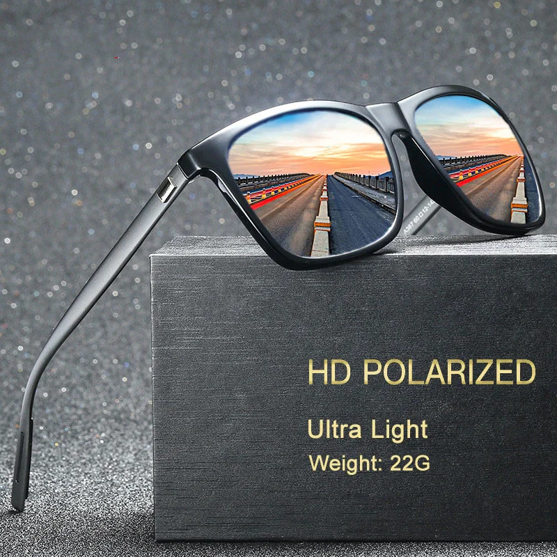 

Aluminium Magnesium Polarized Men Sunglasses Mirror Square Sunglasses Brand Male Women Ride Glass UV400 Glass Inks