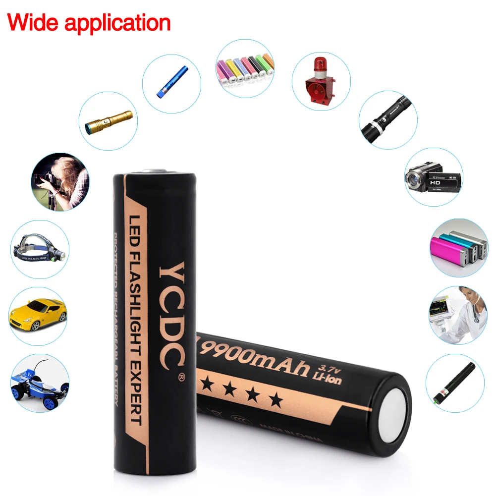 Перезаряжаемый литий ионный аккумулятор для фонарь онарика 1/2/4/8/10/20x3 7 в 18650 9900