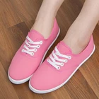 Новинка 2020, модные парусиновые туфли, женские туфли, маленькие белые туфли, новые парные туфли конфетных цветов Обувь на плоском ходу для студентов, Лидер продаж