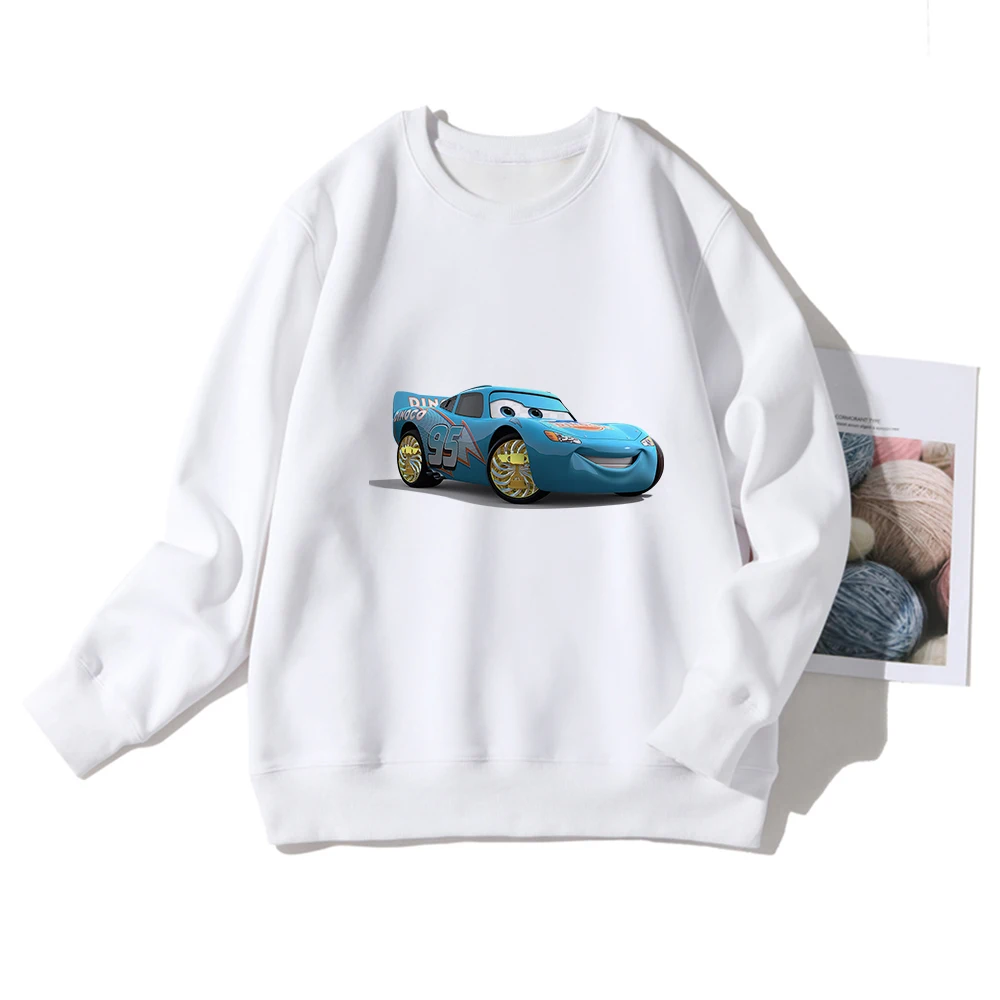 

Disney Cars Autumn Sweatshirt Crewneck Women Hoodie Long Sleeve Crop Top Preppy Style 2021 New Teens for Girls American Apparel