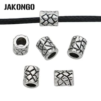 40pcslot irregular grain spacer beads antique silver plated loose beads jewelry making bracelet accessories diy