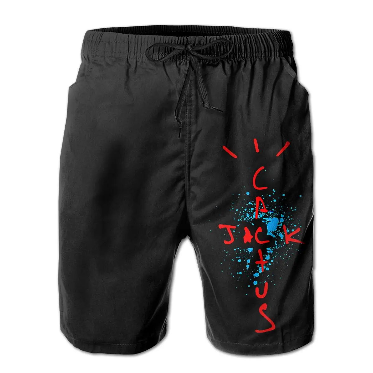 

Beach Breathable Quick Dry Funny Novelty R206 Casual Traviser and Scott Cactus And Jack AJ4 Male Shorts