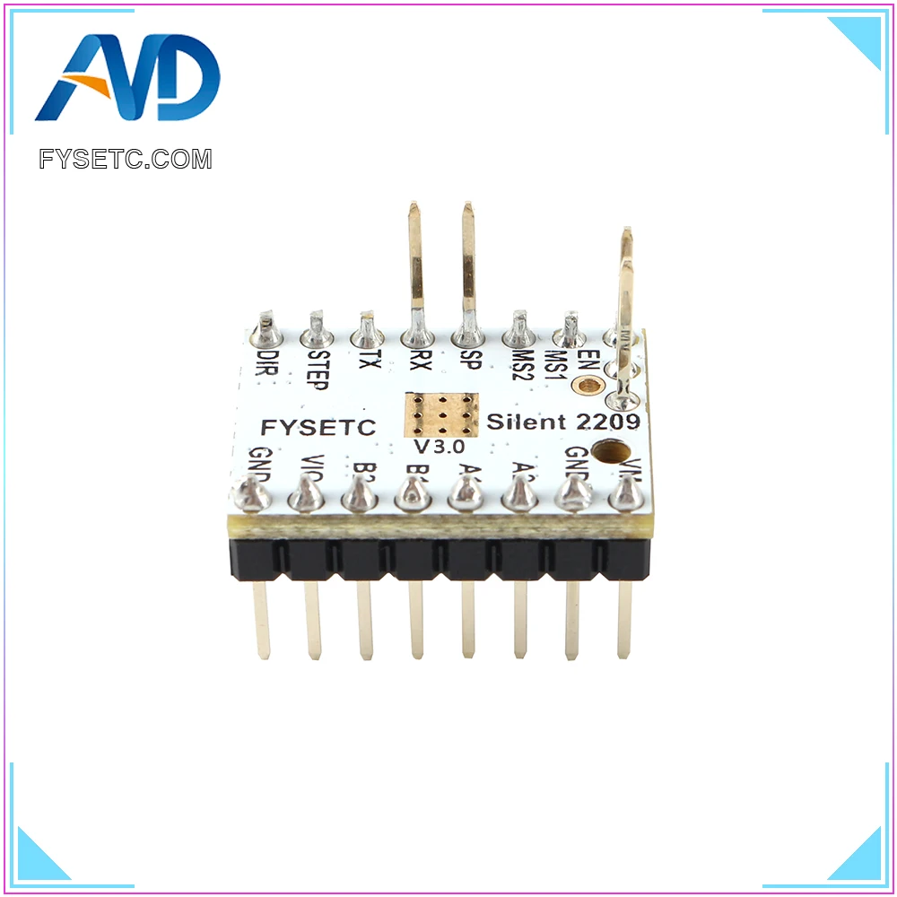 Последние части TMC2209 v3.0 3d принтера шаговый двигатель драйвер Stepsticks бесшумный драйвер 256 микрошаги ток 2.8A пик VS TMC2208