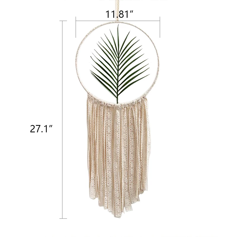 Macrame Hanging Wall Tapestry Catcher Plants Dream Boho Decor artificielle feuilles | Дом и сад